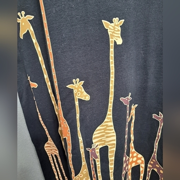 Vintage Cite' 90's T Shirt Dress With Giraffes - Picture 2 of 5